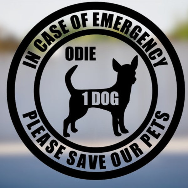 Save Our Pet(s) | Window Decal | Emergency Sticker | In Case of Emergency