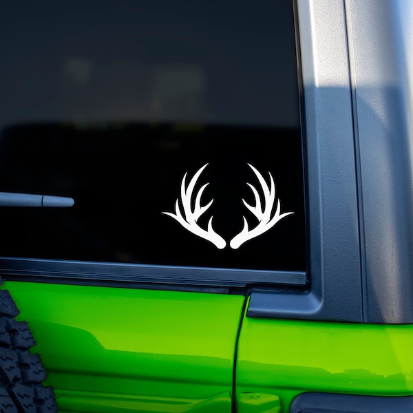 Antlers | Hunter Decal | Deer Antler Car Decal | Vinyl Decal | Antler Decal | Deer Rack | Gift for Hunter | Hunting Decal | Outdoorsman