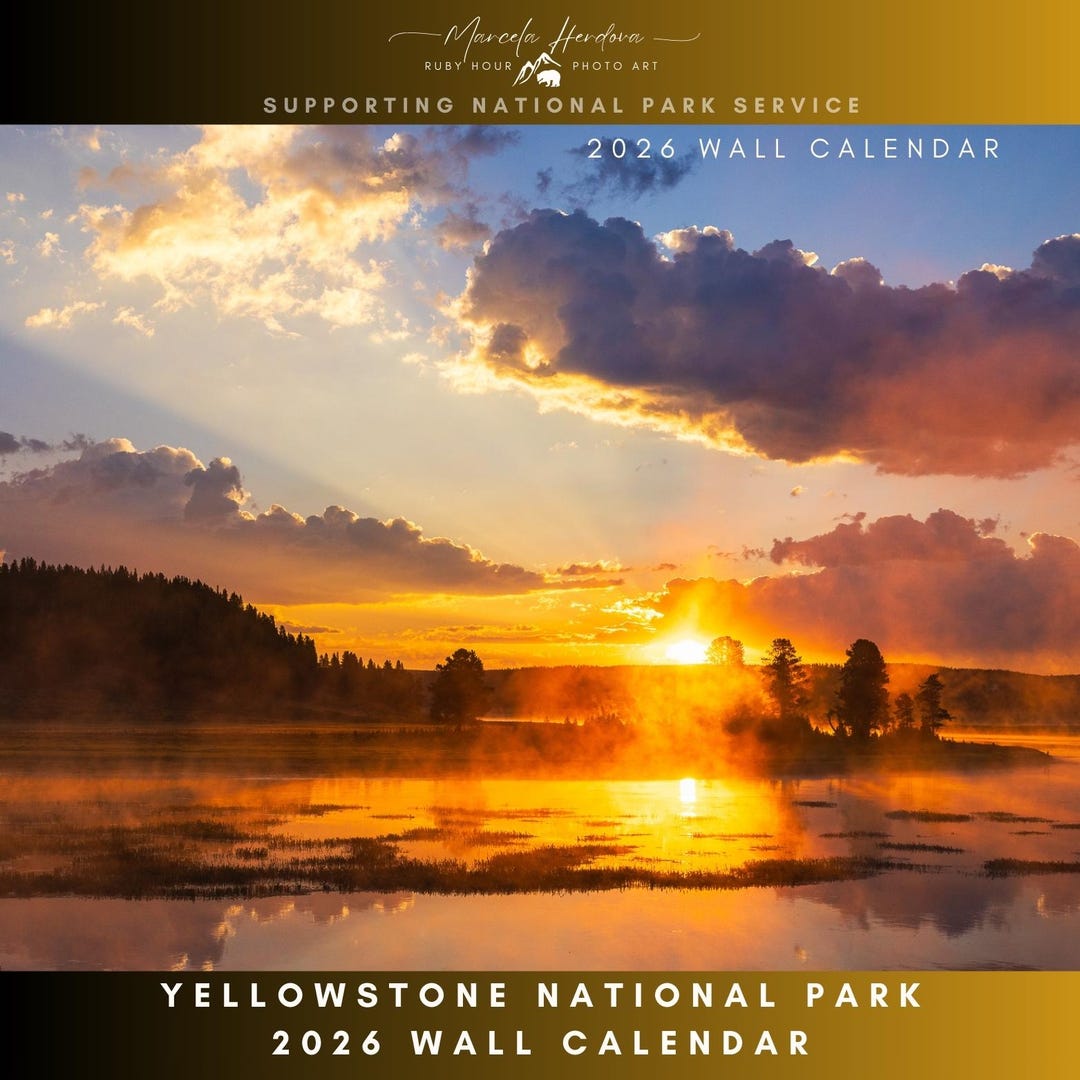 2026 Yellowstone Calendar | 12 Month Calendar | Yellowstone National