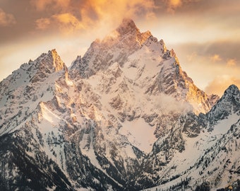 Grand Tetons Print | Grand Teton Photo | National Parks Print | Cabin Decor | Mountain Print | Mountain Decor | Gallery Wall Art