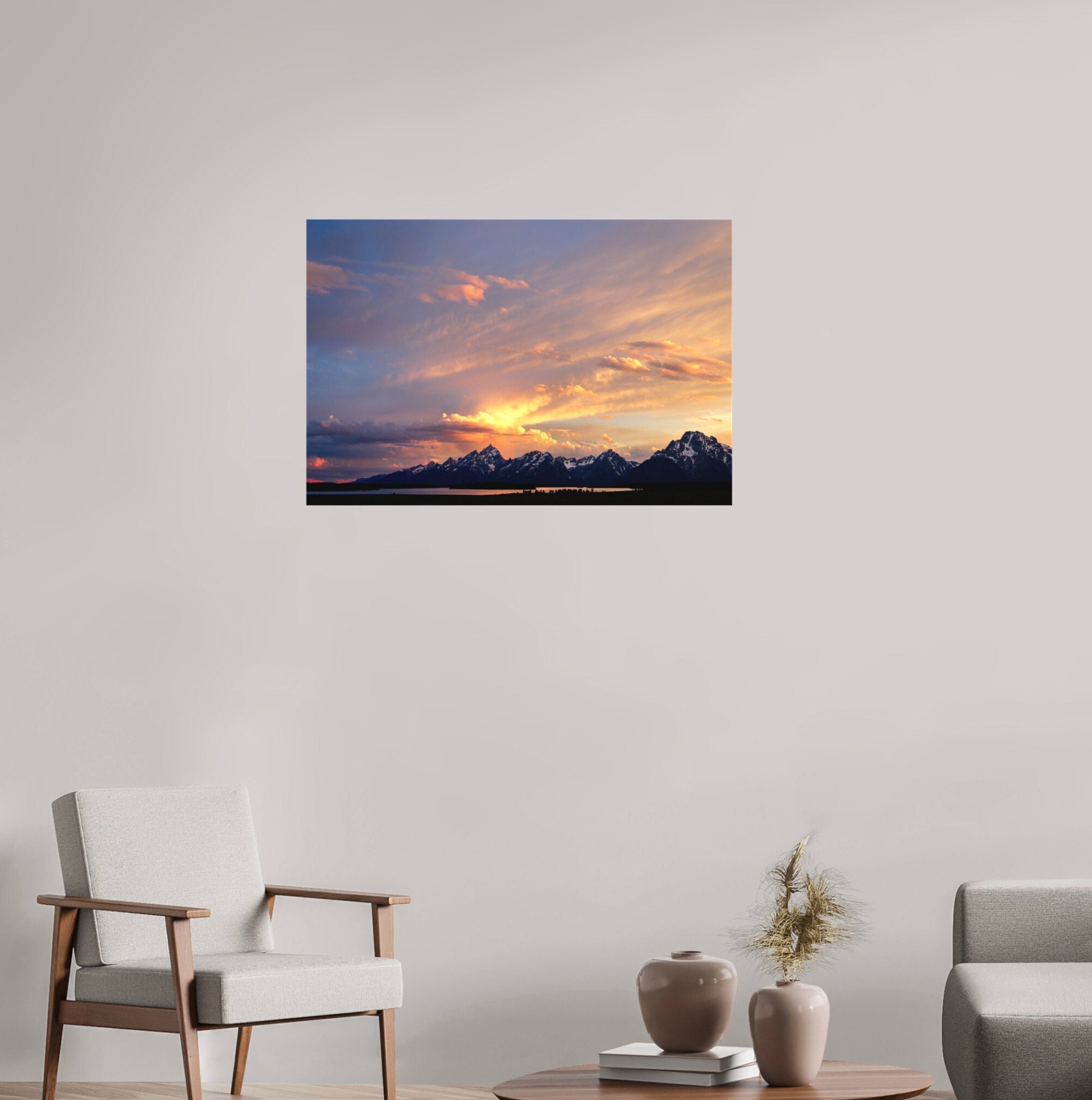 Grand Tetons Print | Grand Tetons Sunset | Mountains Canvas | National ...