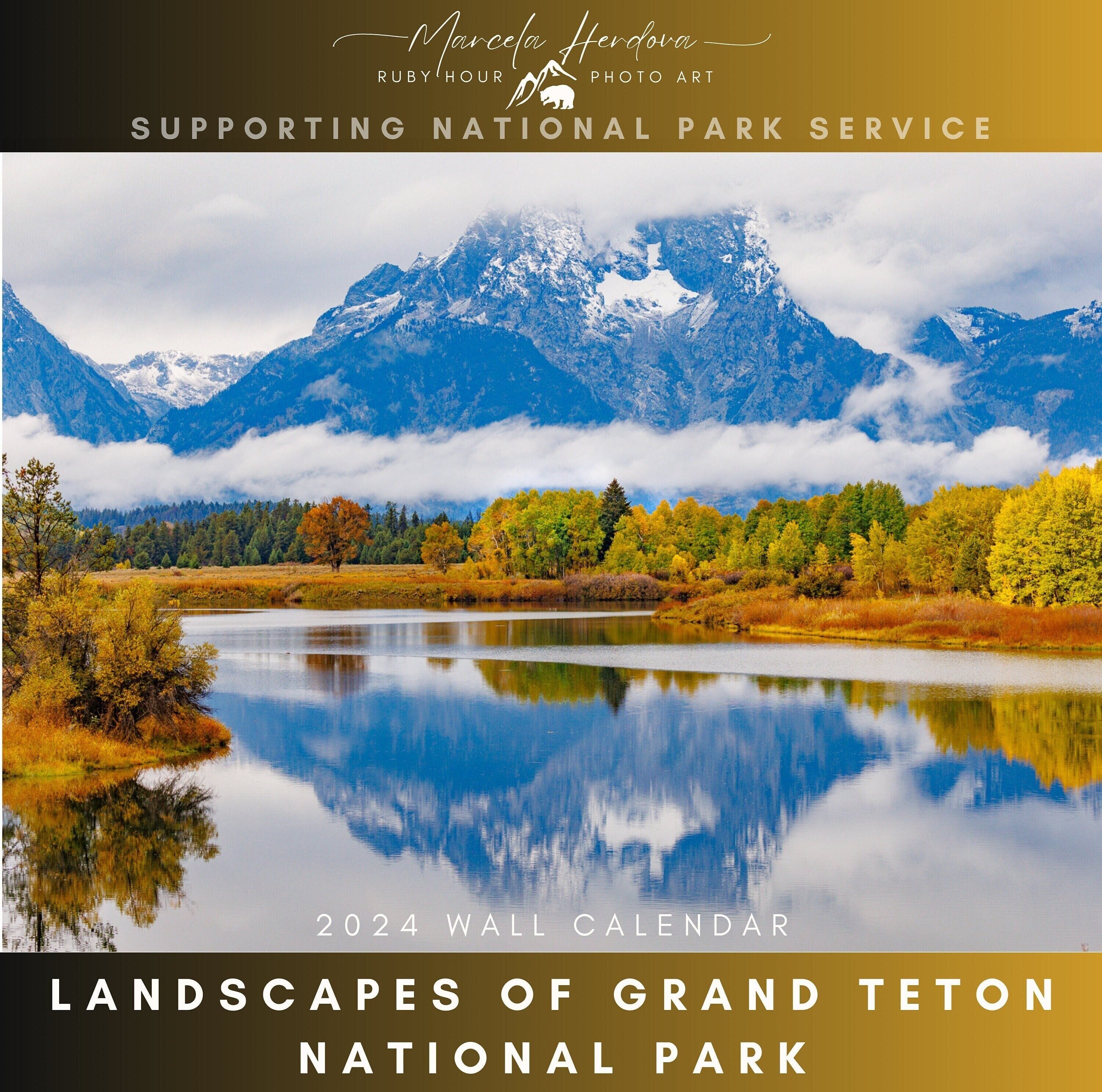 12 Month Calendar, Grand Teton National Park Calendar, 2024 Wall