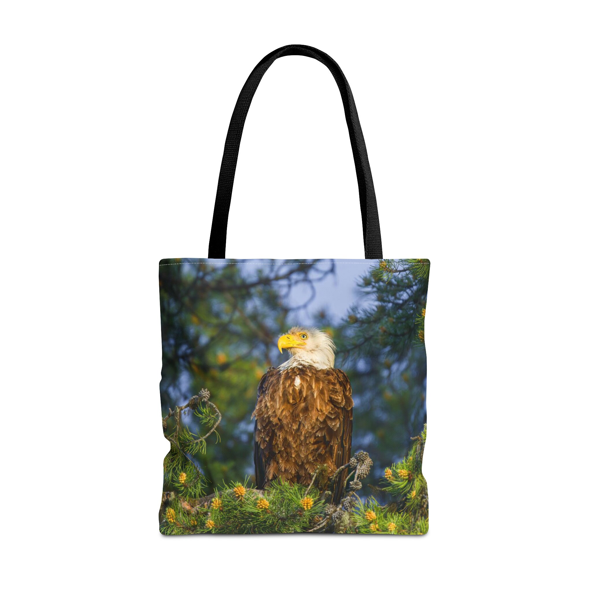 Flying Eagle Pattern Print Leather Tote Bag main image 1