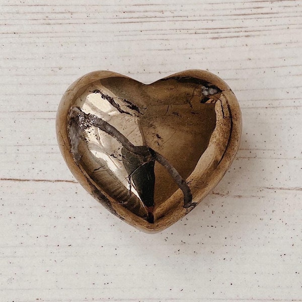 Pyrite Heart. Reiki and Crystal Healing - Protection