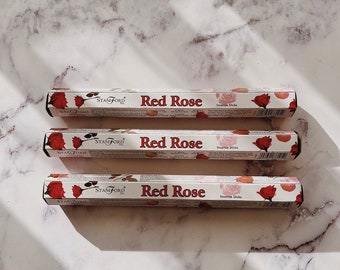 Red Rose Incense Sticks - love and passion