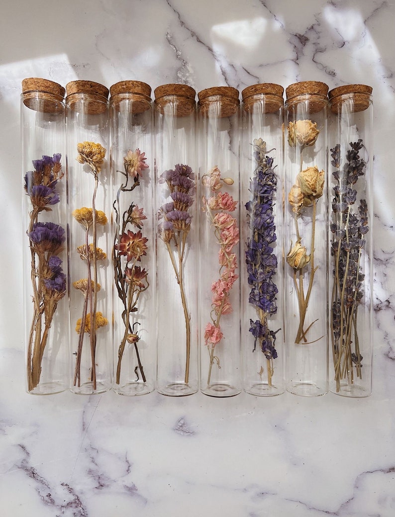 Dried Flower Tubes Altar Spell Decoration image 1