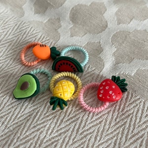 2er Mini Haargummi mit Früchten, Mädchen