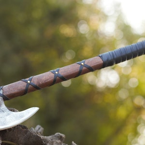 Hand Forged Carbon Steel Viking Axe: Ragnar Lothbrok Replica