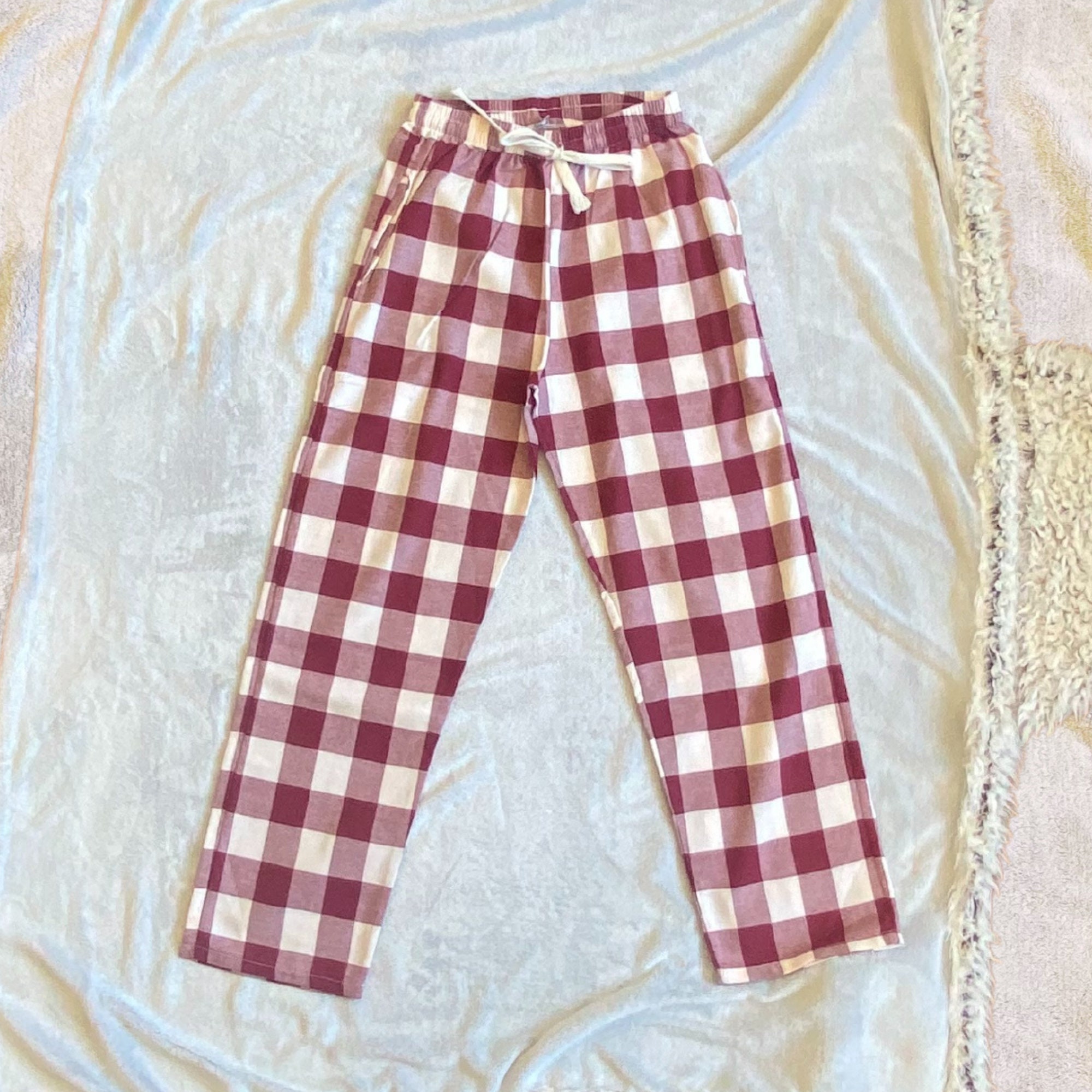 GORGLITTER Women's Plaid Pajama Bottoms Flannel Elastic Waist
