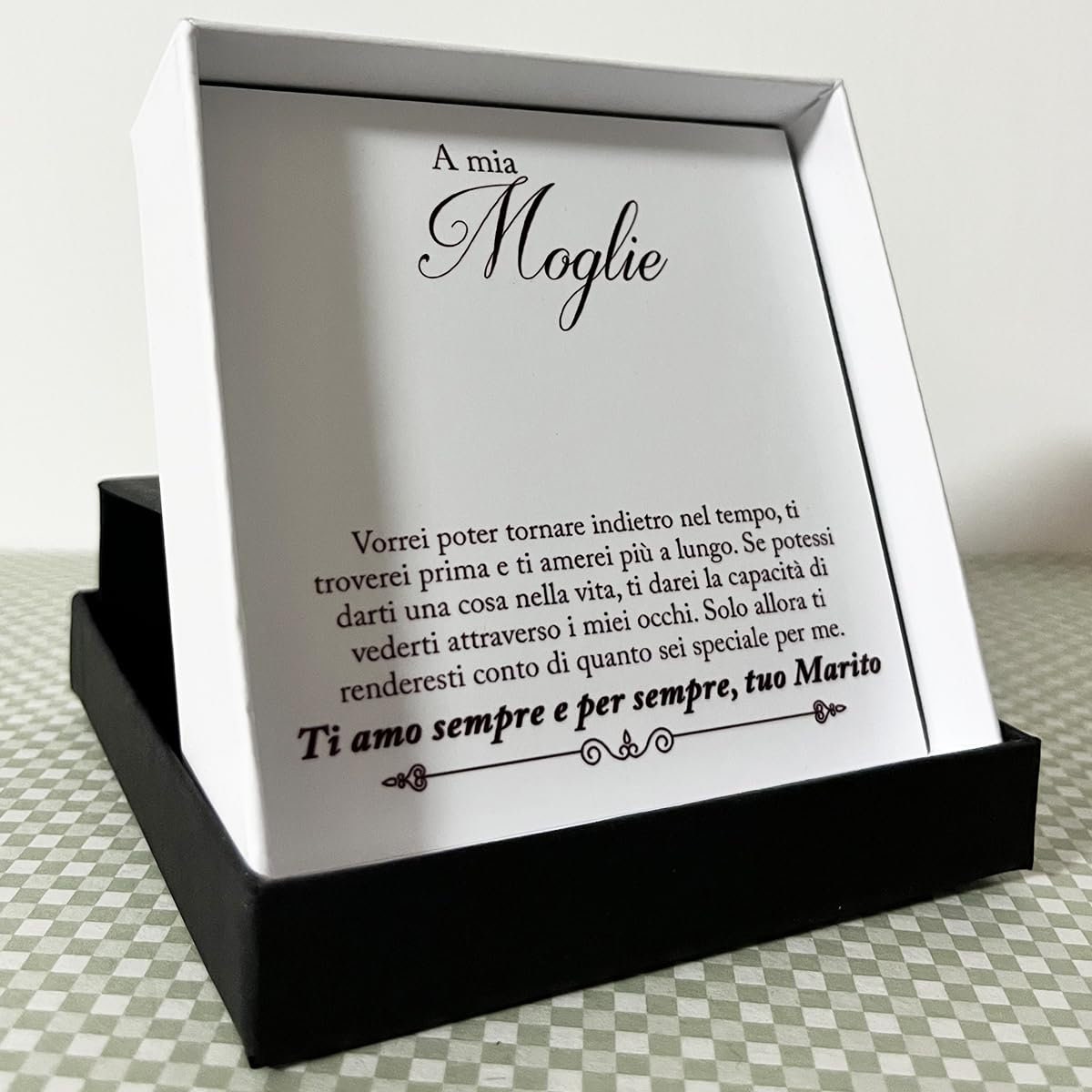 Collana Cuore Con Messaggio "Scusami Amore" Per Lei - Regalo Perdono In Argento Rodiato Con Zirconia E Dedica