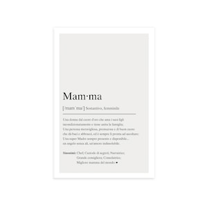 Mamma definizione Poster in carta opaca premium