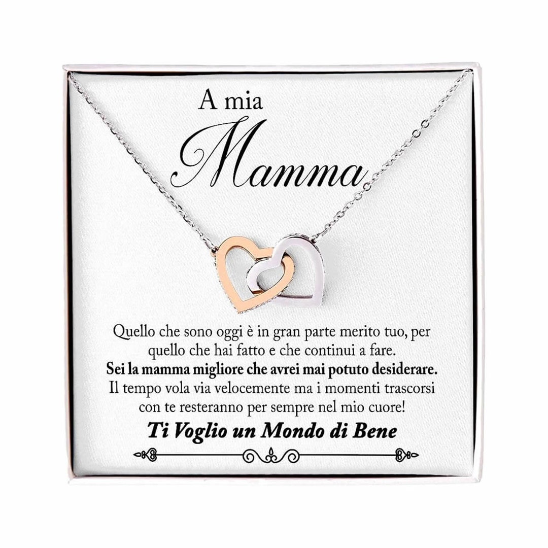 Collana Mamma In Argento Sterling 925 Con Ciondolo Cuore E Zircone – Regalo Per Festa Della Mamma E Compleanno