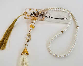 Epoxy Bookmark Tasbeeh Gift Set: Islamic Ramadan Favor