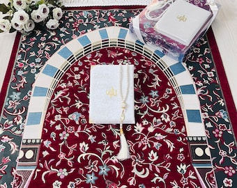 Prayer Mat For Him, Kiswah Prayer Mat, Prayer Rug, Hajj Umrah Set , Islamic Prayer Rug, Muslim Wedding Favor, Ramadan Gift, Sajjade, Janamaz