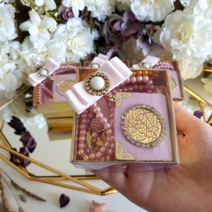 Luxury Custom Mini Quran Favor, Arabic Velvet Quran, Islamic Wedding Favor Ramadan Mubarak, Muslim Baby Shower, Personalize Quran Gift