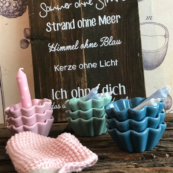 Muffinformen Keramikschale blau Mynthe Muffinschalen