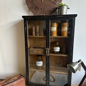 Showcase cabinet furniture chest of drawers cupboard antique finish