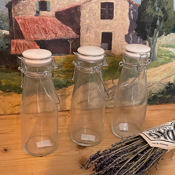 Auf alt auf antik Milchflasche Glasflasche Deko Vintage