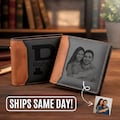Personalized Wallet for Men, Mens Leather Gift for Husband, Fathers Day Gifts, Christmas Gift, Dad Birthday Gift