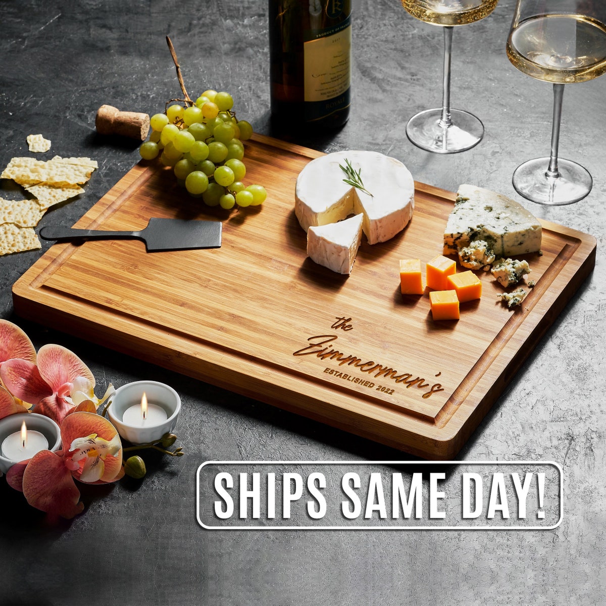 Personalized Cutting Board Wedding Gift, Bamboo Charcuterie Board, Unique Valentines Day Gift, Bridal Shower, Engraved Engagement Present, - Etsy