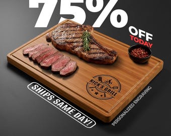 BBQ Cutting Board, Fathers day gift for Dad, Custom Grilling Gifts for Him, Gift for Men, Guy, Husband, Grandpa Gift, Boyfriend Gift