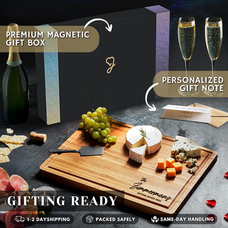 Personalized couple christmas gift for 2025, gorgeous magnetic gift box that makes for a great wedding gift as well a nice custom gift for her