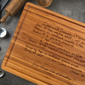 GranHandwritten Recipe Cutting Board, Custom Mothers Day Gift, Personalized Gifts for Mom, Gift for Grandma, Mother Daughter Gift, Nana Giftdmas Handwriting
