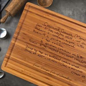 GranHandwritten Recipe Cutting Board, Custom Mothers Day Gift, Personalized Gifts for Mom, Gift for Grandma, Mother Daughter Gift, Nana Giftdmas Handwriting