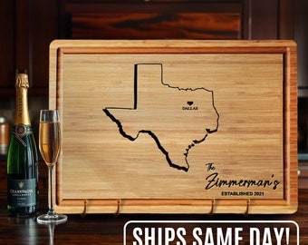 Texas Cutting Board, State Custom Cutting Board, Texans Housewarming Gift, Realtor Gift, Texas Going Away Gift, New Home Texas Themed Gift