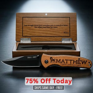 Custom Pocket Knife Gift for Men, Personalized Hunting Gifts, Camping Gift for Dad, Christmas Gift, Fathers Day Gift for Him, Groomsman gift