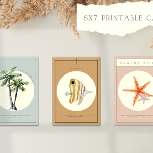 Tarjetas imprimibles de los Testigos de Jehová / Temática playera / Salmos 37:11