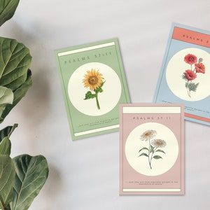 Tarjetas imprimibles JW / Diseño floral / Salmos 37:11