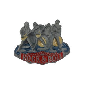 Vtg Rock & Roll Band Belt Buckle Classic Oldies 80s Music