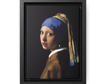 Girl with a Pearl Earring by Johannes Vermeer Print on Gallery Canvas