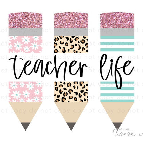 Sublimation Transfer Ready to Press Teacher Life Sublimation Etsy