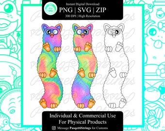 Long Furby SVG & PNG File