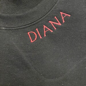 Add On: Embroidered Name on Neckline of Crewneck