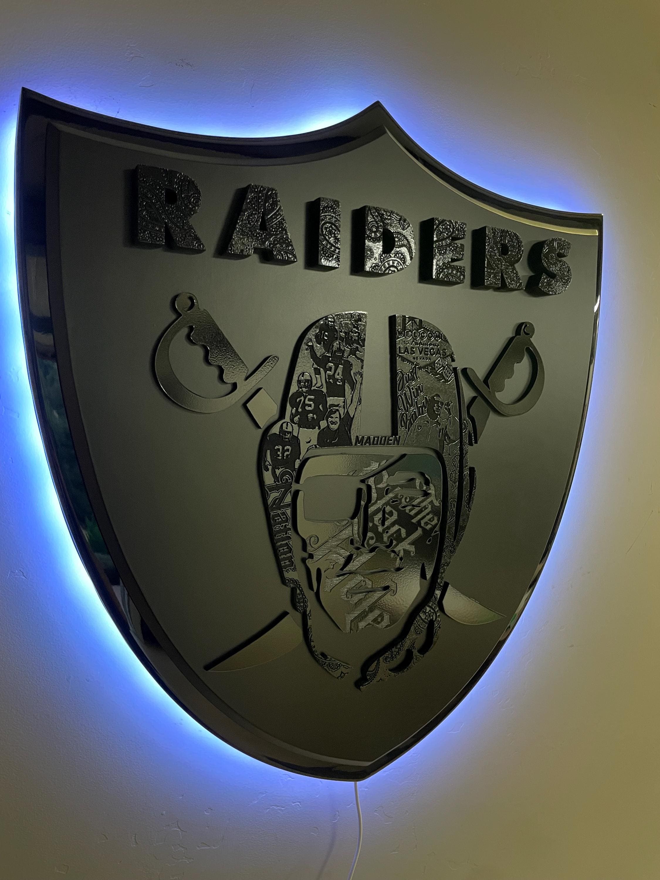 Las Vegas Raiders Sign (blk/blk) - Etsy