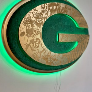 Green Bay Packers velvet LED sign