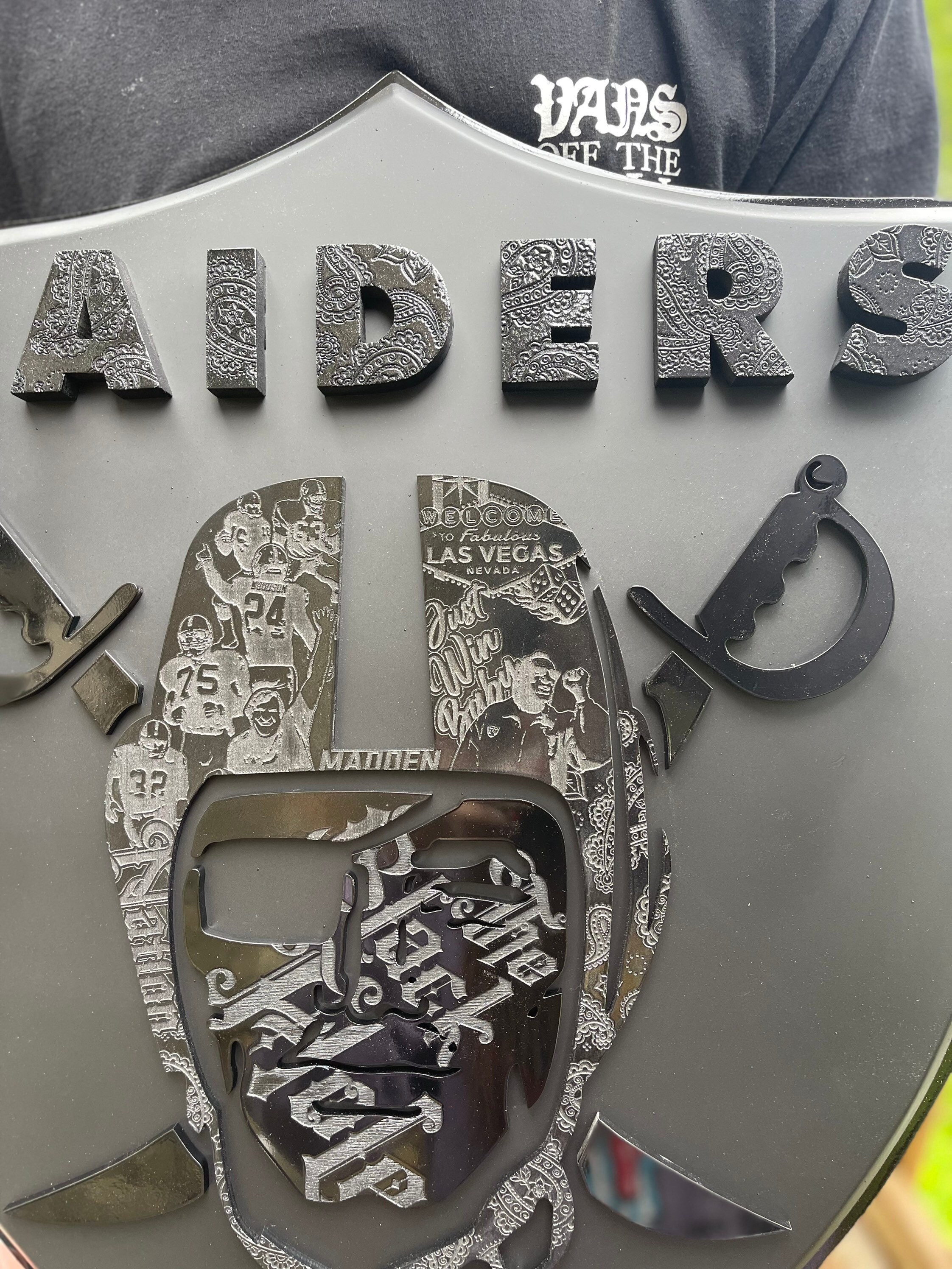 Las Vegas Raiders Sign (blk/blk) - Etsy
