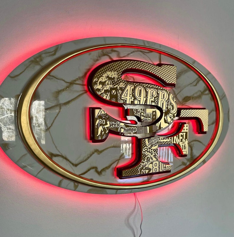 Front Lit San Francisco 49ers sign image 1