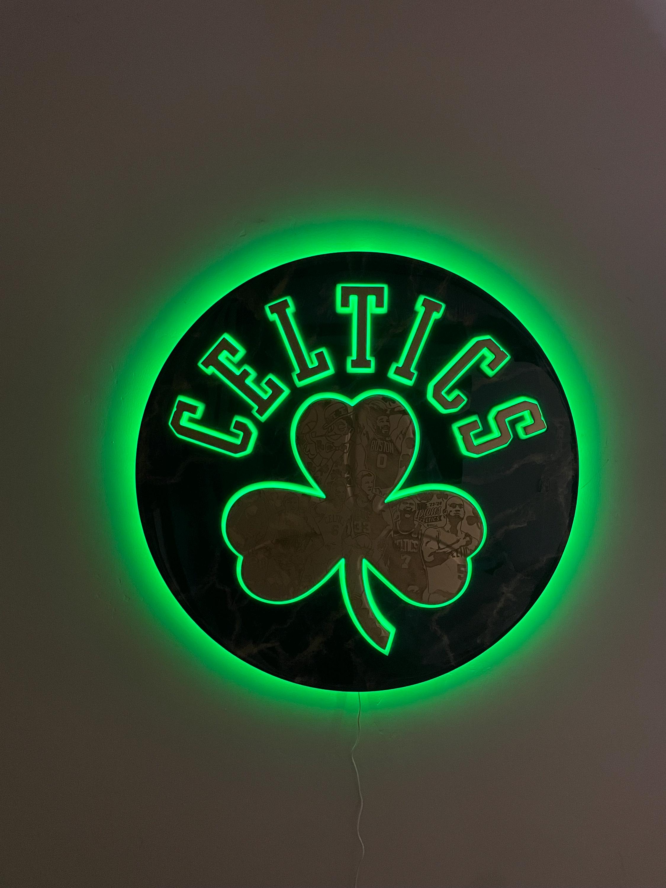 Autocollant Terrain de Basket Boston Celtics NBA Stickers Mural