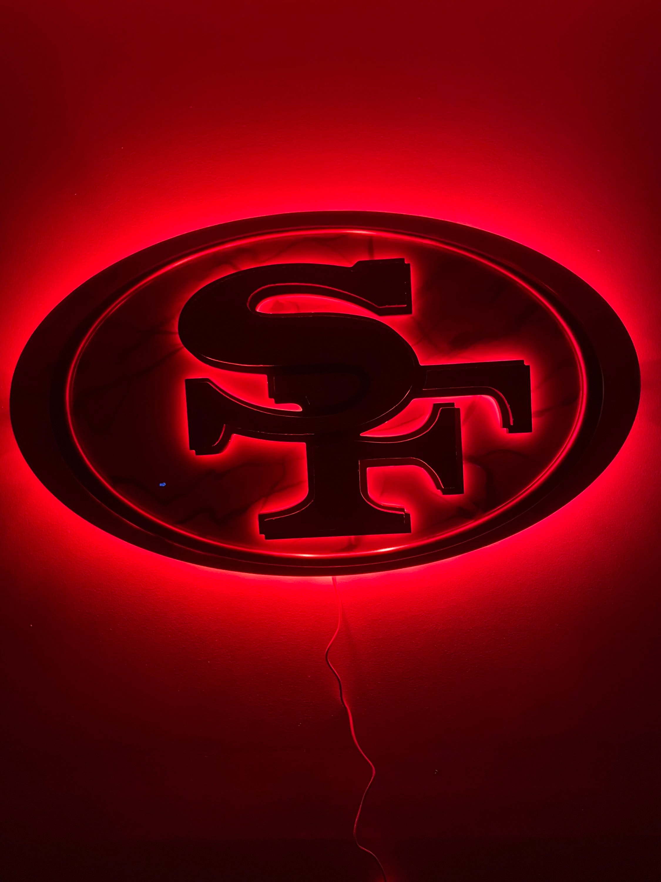 Front Lit San Francisco 49ers sign – catchfirecreations