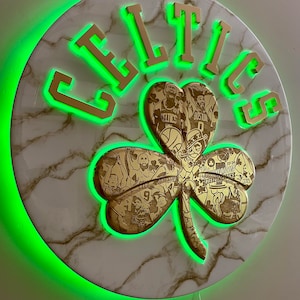 Boston Celtics 2024 team champions LED sign