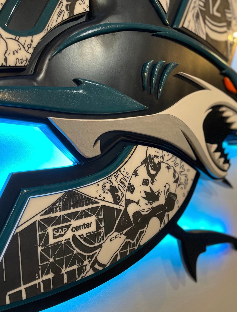 San Jose Sharks LED Sign - Etsy