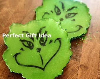 GRINCH Drink Coasters - Set of 4