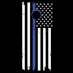 Police & Fire Dept.  Cornhole Decal Wraps (Pair) Skins - UV Laminated Adhesive Vinyl - 24&quot;X49&quot;