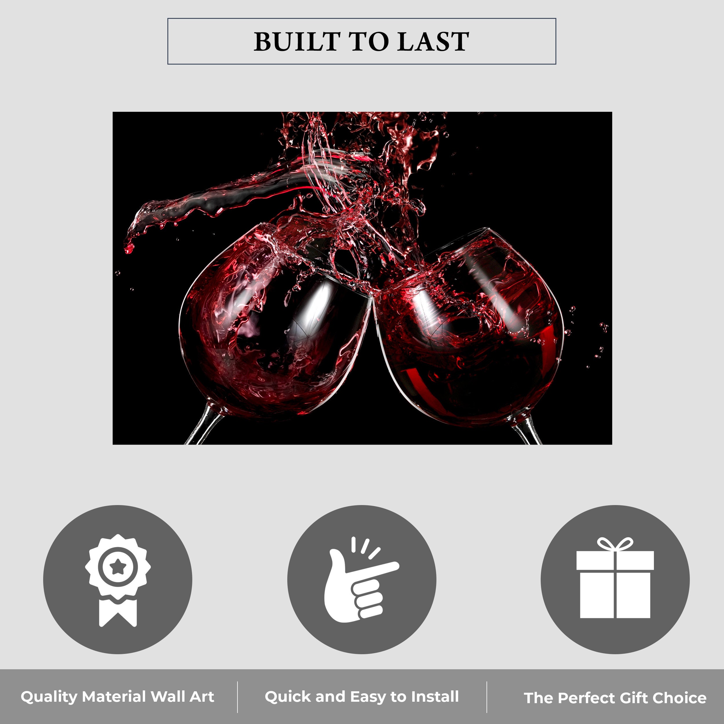 Wine Glasses Wall Art Kitchen and Dining Room Wall Decor Etsy