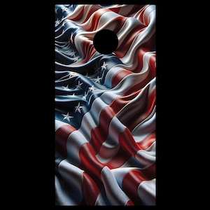 USA Cornhole Board Wraps Decals Skins (2 Pack) - UV Laminated Adhesive Vinyl - 25&quot;X49&quot;