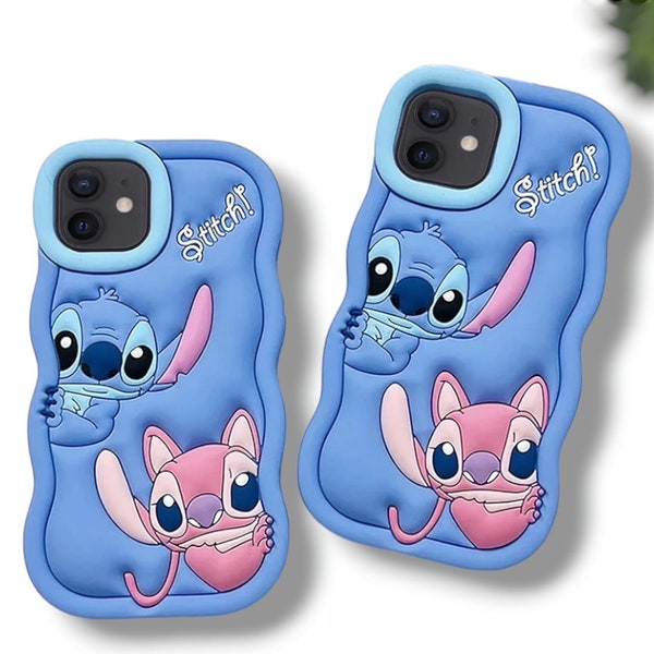 Disney Stitch Wave  iPhone Case 15 14 13 12 11 pro max case iPhone 13 12 mini case iPhone XS Max iPhone XR iPhone 7 8 14 Plus Se